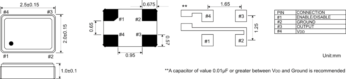 CERAMICZNY SPXO OSZILLATOR 2,5 X 2,0 MM
