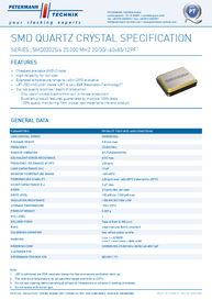 1.6x1.2mm/4pad oscylujący kwarc 25 MHz