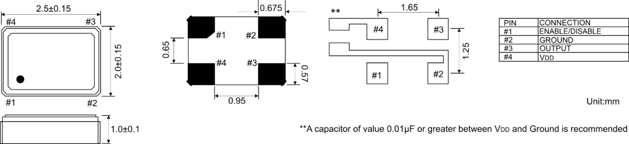 CERAMICZNY SPXO OSZILLATOR 2,5 X 2,0 MM